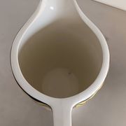 1 very large BFK (Boch Frères Keramis) Ambra 801 L jug. White, black lines and decorated band