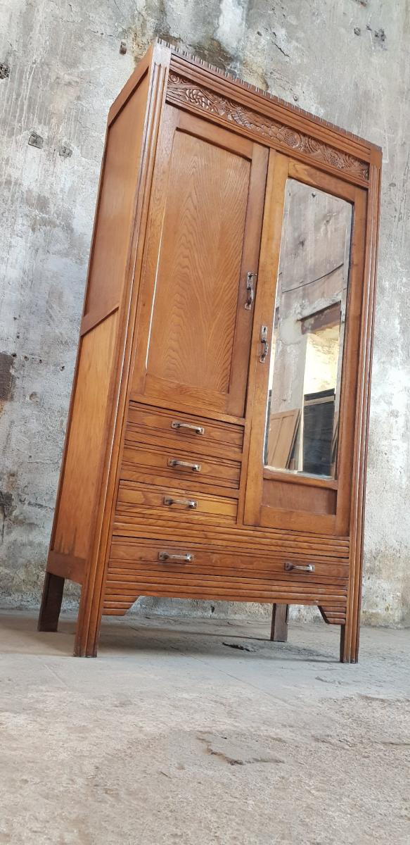 Art-deco style glazed cabinet