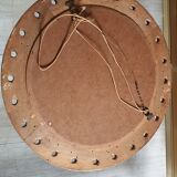 Carved golden witch mirror