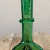 Bubbled glass decanter signed Biot