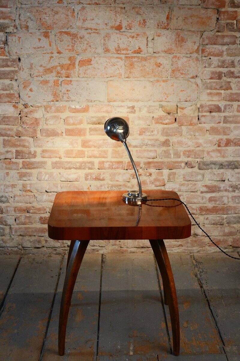 Czech Bauhaus Table Lamp in Chromed Steel and Aluminium by J. Vorel, 1930s