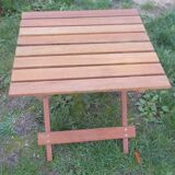 Wood side table slats