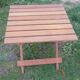 Wooden slatted side table