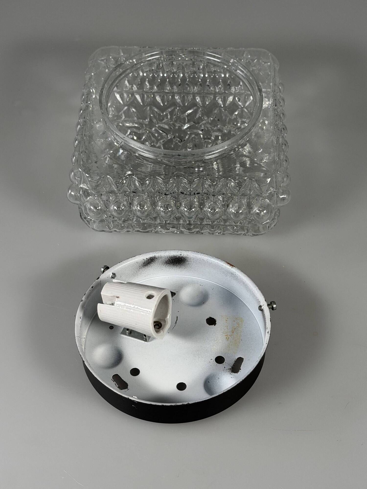 1960s 1970s Ceiling or Wall Lamp Bubble Glass Germany Space Age Design