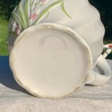 Vintage pink flower slip pitcher