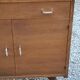 Vintage oak chest of drawers feet compass and fins of the 50s 2 doors 1 drawer