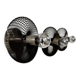 Set of 3 vintage wall lights, metal, France, 1970.