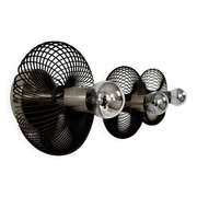 Set of 3 vintage wall lights, metal, France, 1970.