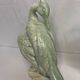 Art Deco Pair cormorants cracked ceramic signed circa 1940
