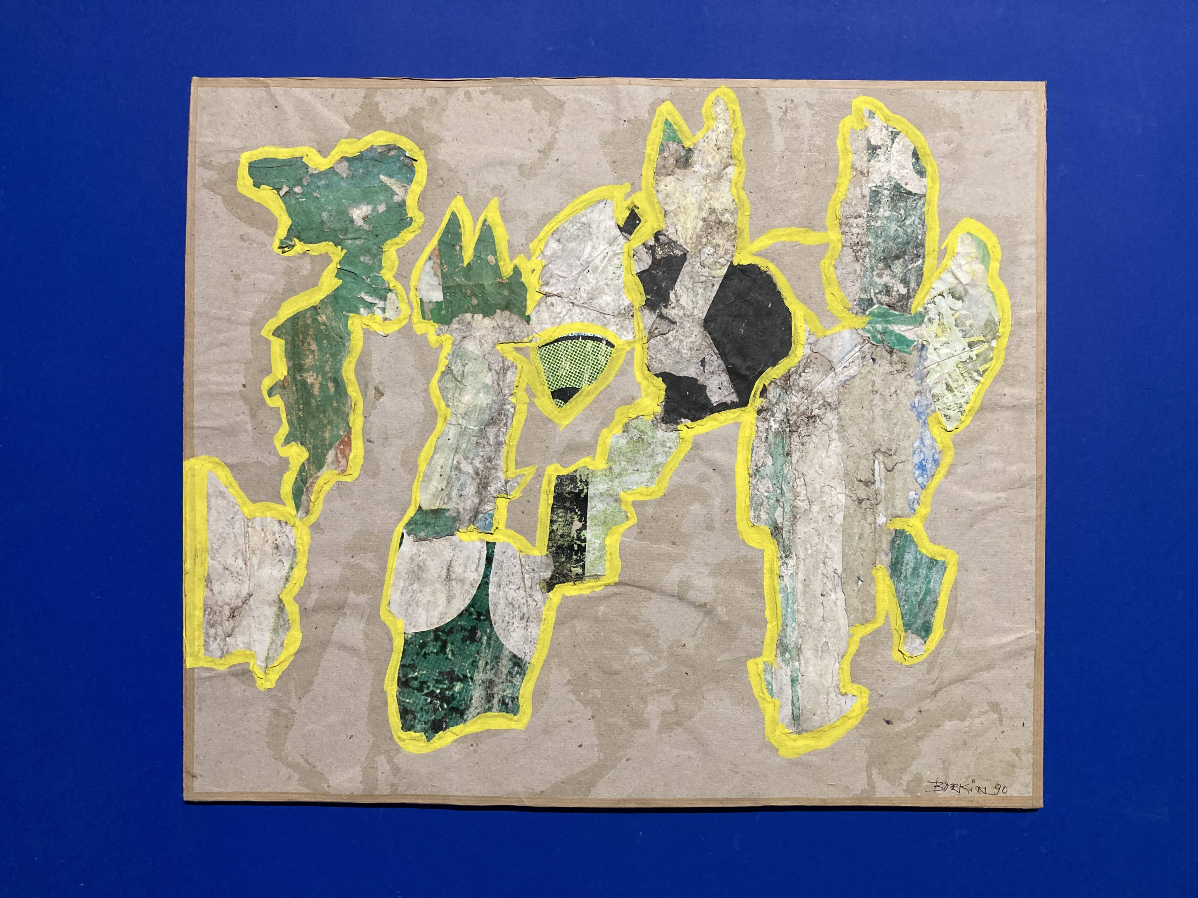 Borkin (born 1932), The Crowd, Paper collage, 1990