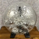 Verlys France: large Art Deco sunflower bowl in pressed glass