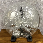 Verlys France: large Art Deco sunflower bowl in pressed glass