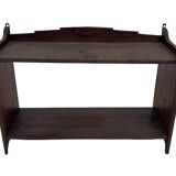 Art Deco wooden wall shelve rack bookshelf in dark wood minimalist