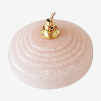 Balladeuse lamp in pink clichy glass