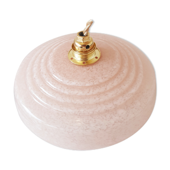 Balladeuse lamp in pink clichy glass