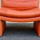 Set of 5 Italian leather armchairs - 1970s