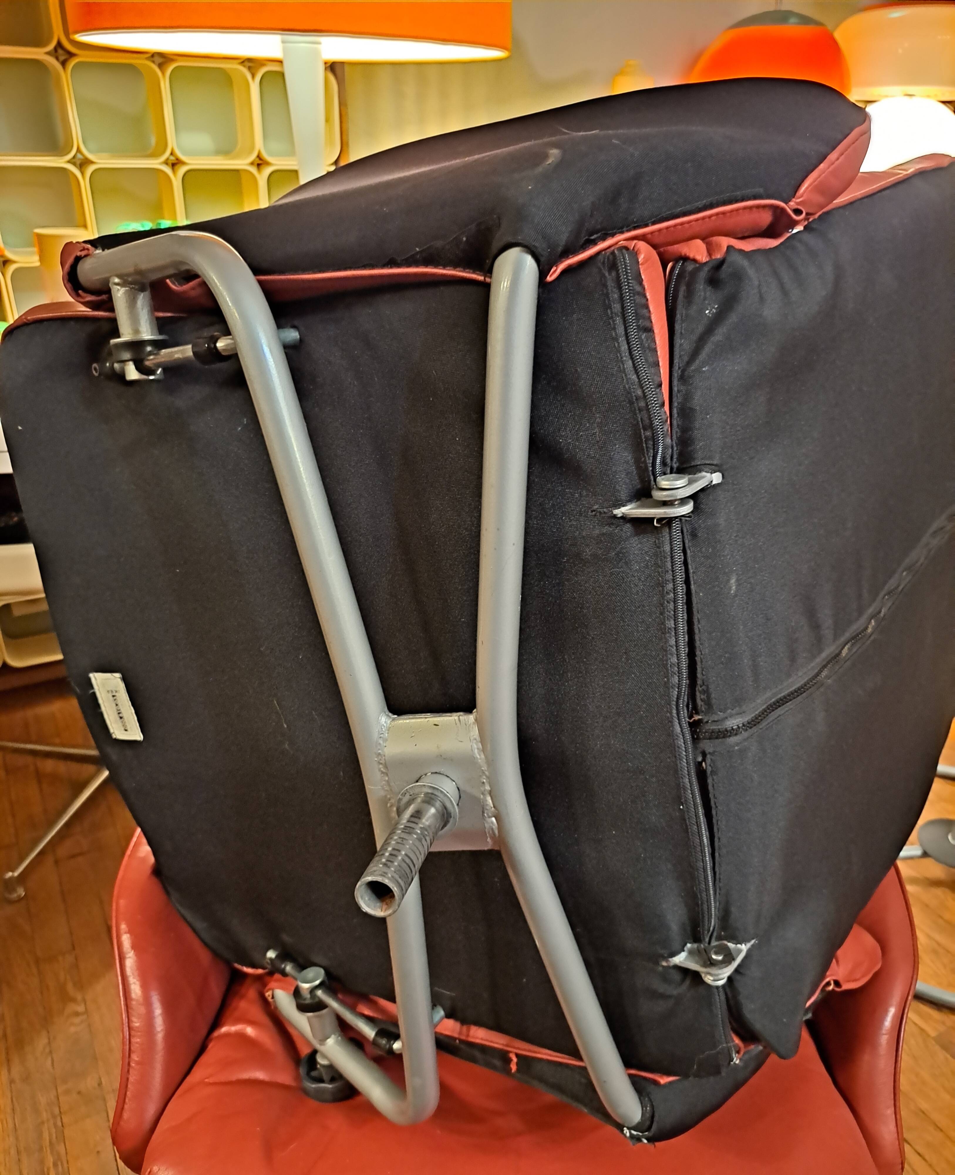 Pair of Lounge Chairs + Malung Leather Ottoman from the 90's