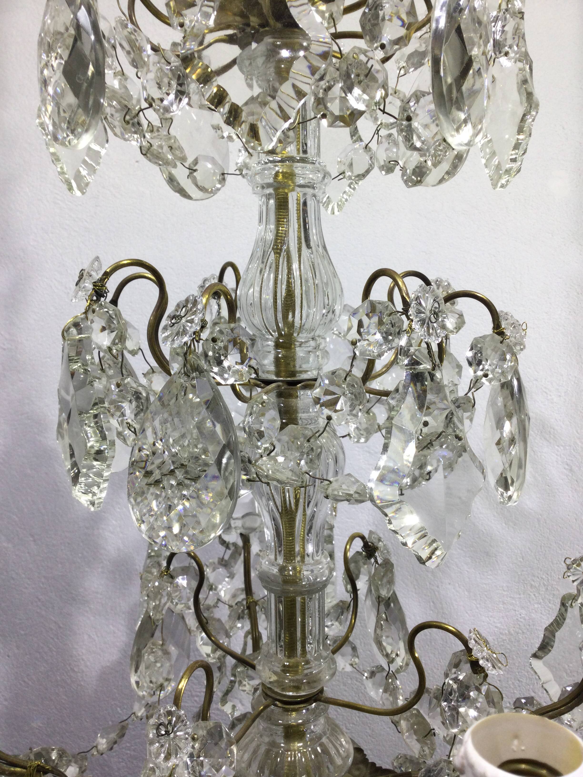 4 light crystal chandelier