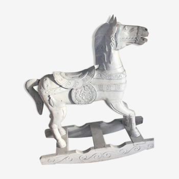 Rocking wooden horse