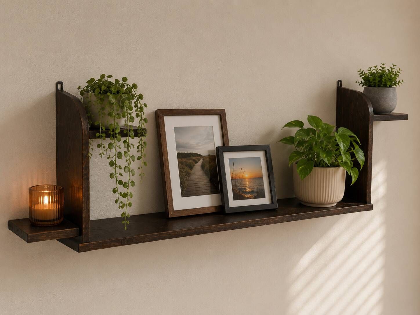 Art Deco Wall shelf Book shelf floating shelf oak 1920s design