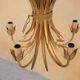 Golden vintage chandelier "wheat ears" by Maison Masca