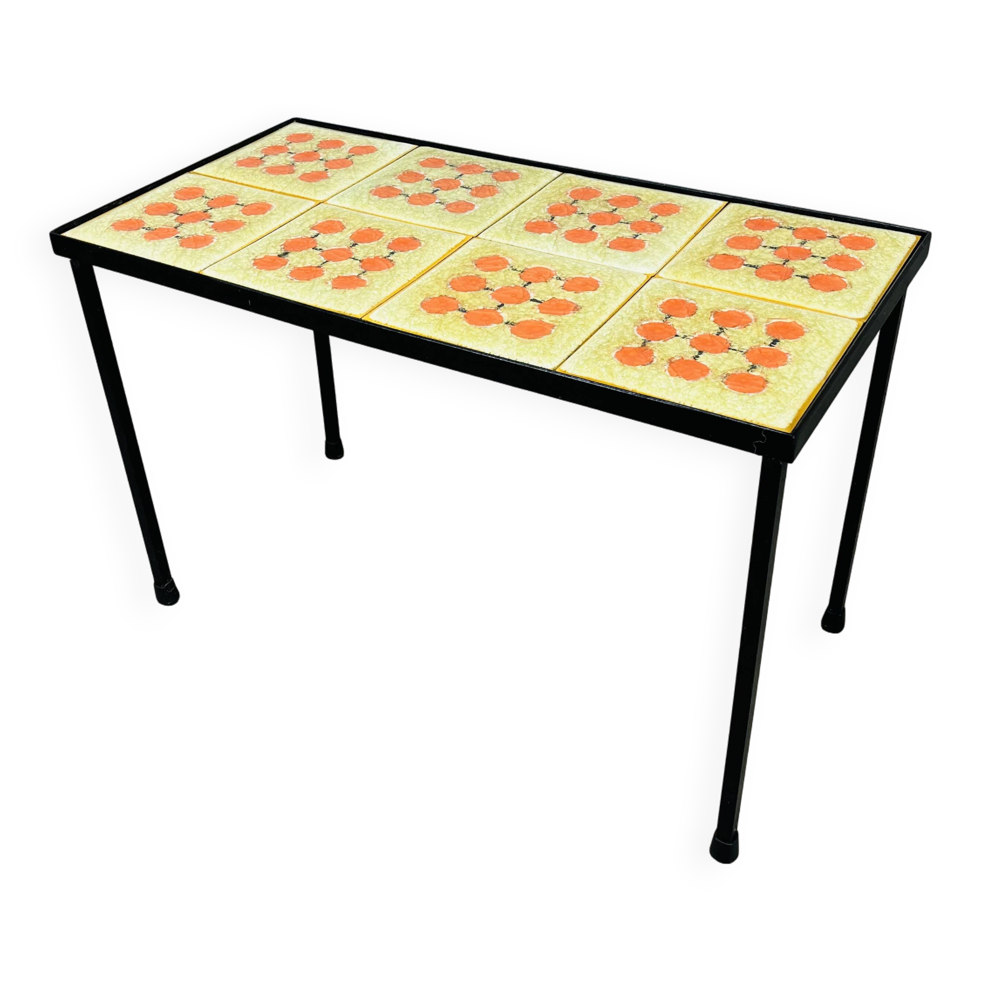 50s ceramic side table, modernist style