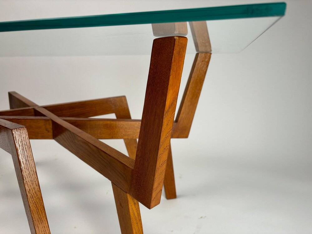 Mid-Century Modern Sculptural Wooden Coffee Table, Italy, 1950s