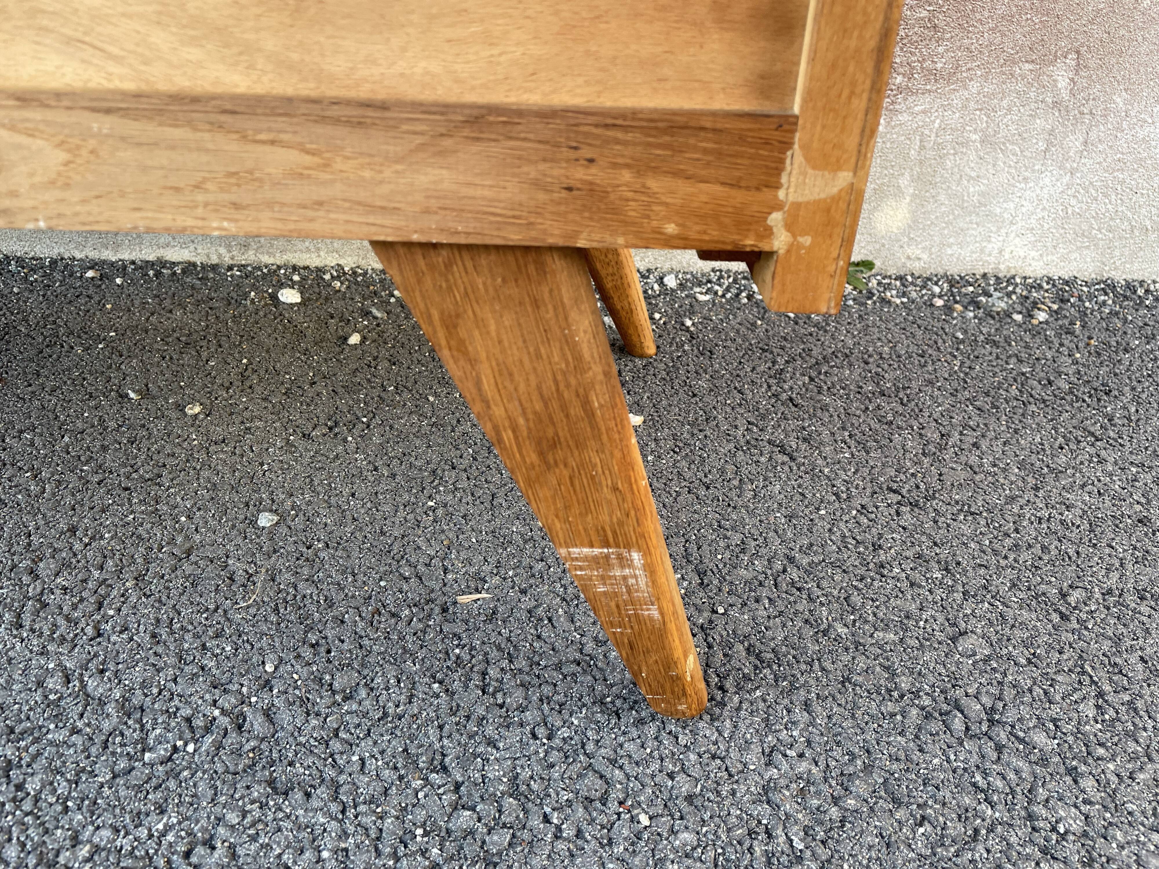 Commode bois et rotin