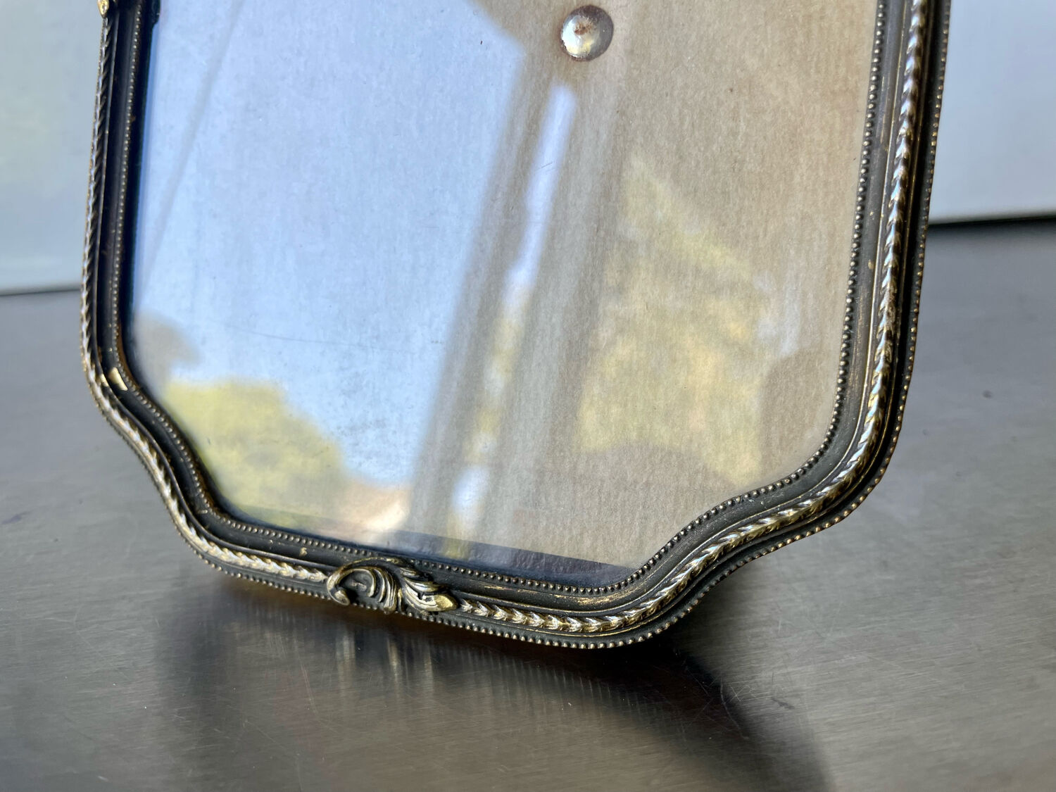 Cadre photo en métal de couleur or vintage 18 cm x 12,5 cm