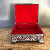 Silver metal jewelry box
