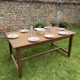 Vintage solid oak farmhouse table 6-8 people