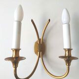 Pair brass wall lighjt