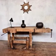 Old small carpenter's workbench from the 1920s.