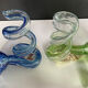 Pair of Murano glass paste candle holders