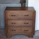 Commode bois 3 tiroirs, meuble de rangement, meuble ancien, art déco