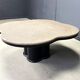 Vintage granite clover-shaped coffee table, 1970s