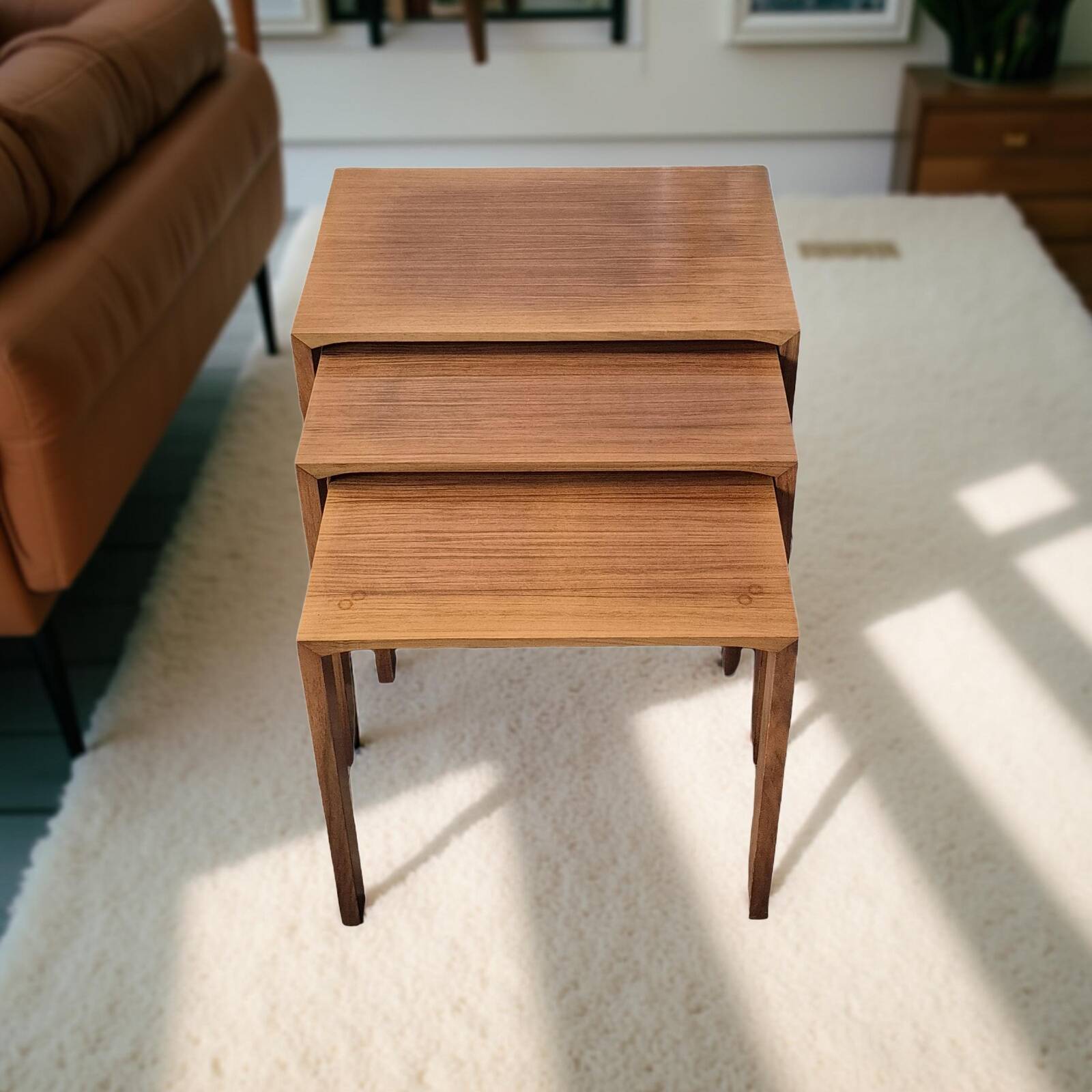 Set of 3 mid-century nesting tables by Wilhelm Renz, Germany 1960s