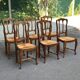 6 dining chairs in Louis XV style from the 1970s.