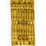 Scandinavian style 20th century modern rya rug. 135x66 cm (53x26 in).