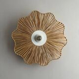 Woven raffia flower applique – 40×9 cm