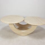 Italian travertine coffee table, 1980s