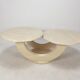 Italian travertine coffee table, 1980s