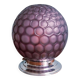 Art Deco ceiling light in frosted honeycomb glass, aubergine colour, 1930.
