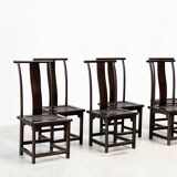 Set of six elegant oak dining chairs