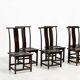Set of six elegant oak dining chairs