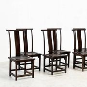Set of six elegant oak dining chairs