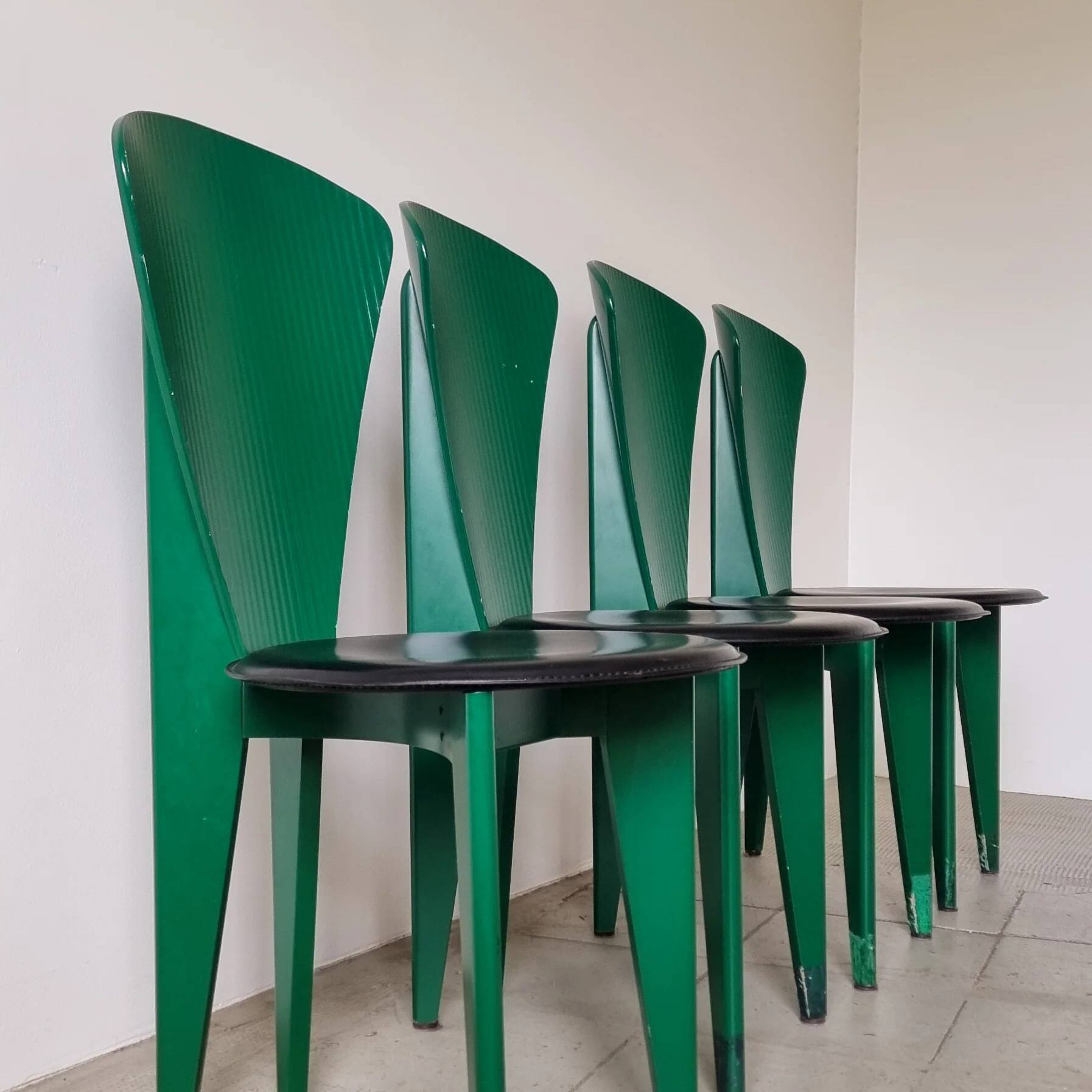 Chaises de salle à manger postmodernes Calligaris - lot de 4