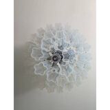 Contemporary opalino murano glass "tronchi" chandelier
