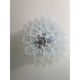 Contemporary opalino murano glass "tronchi" chandelier