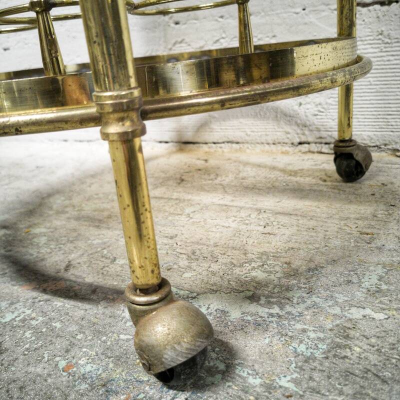 Brass bar cart